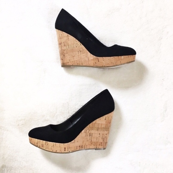 forever 21 black wedges